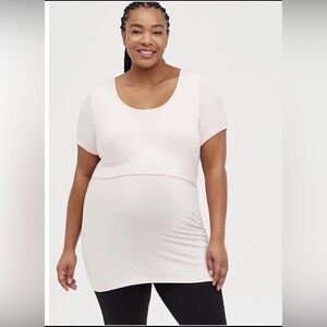 Torrid Super Soft Pink Maternity Nursing Shirt- Size 5X- NWT!- Online Exclusive